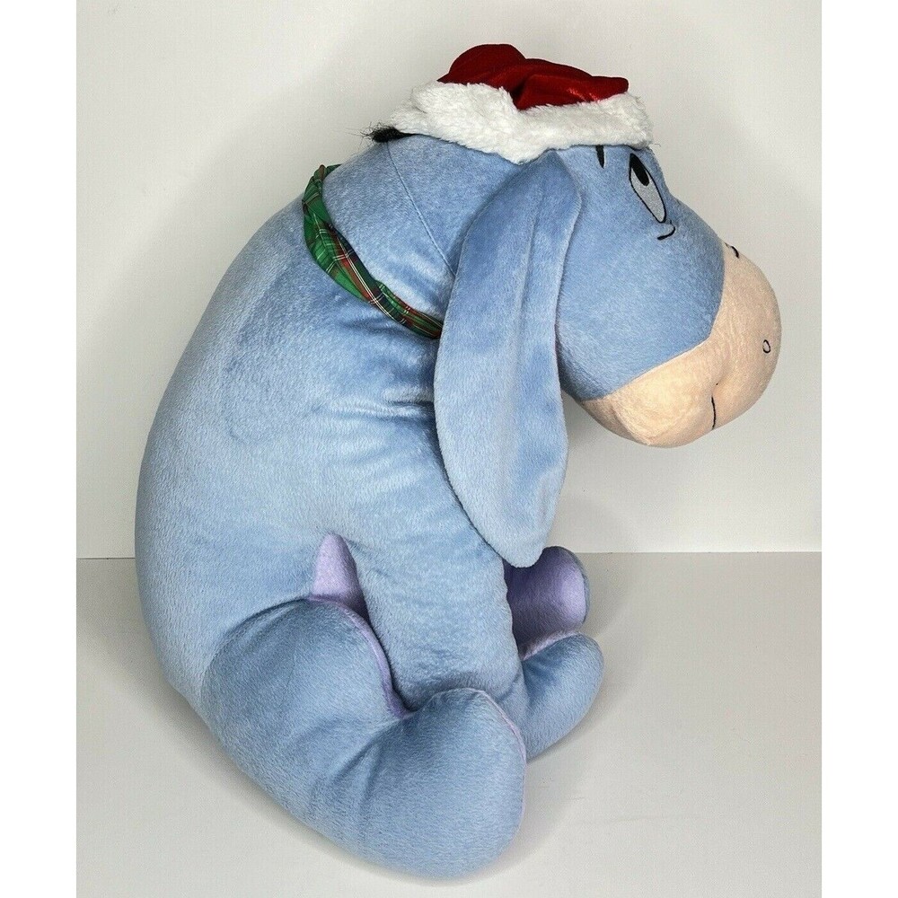 Christmas Door Greeter Santa Hat Eeyore Plush Disney Stuffed Animal LARGE 22" - Picture 5 of 9